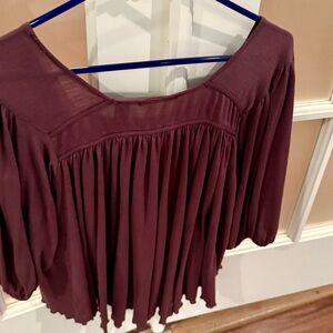BKE Deep Burgundy Blouse